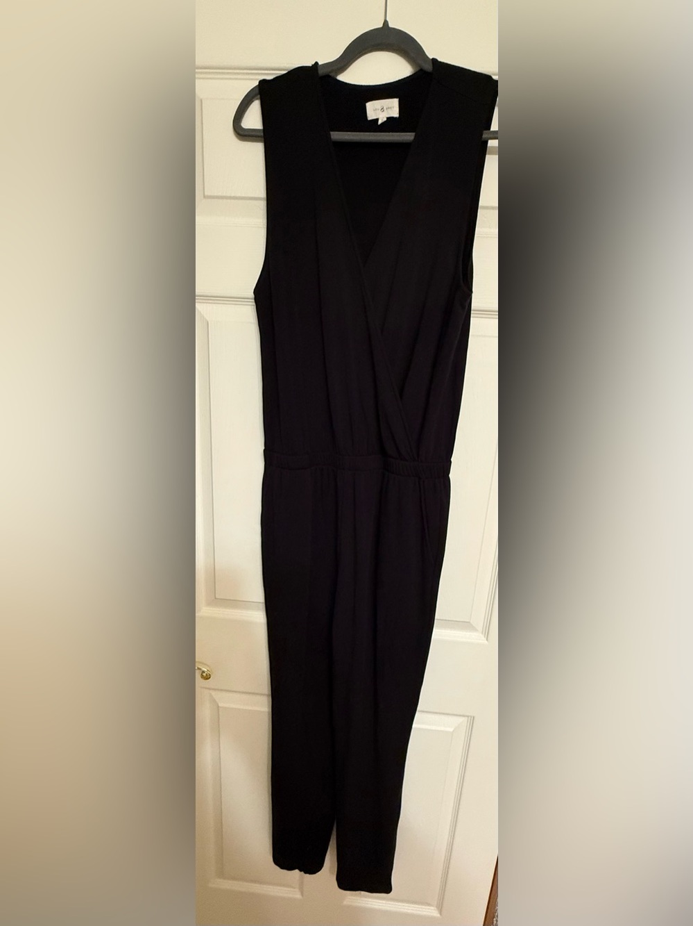 Lou & Grey Deep Black Sleeveless Knit Jumpsuit